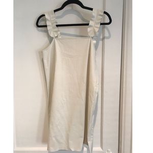 Zara Faux Leather White, Ivory Dress